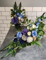 Komplet nagrobny w kolorze niebieskim