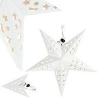 GWIAZDA SKŁADANA ŚWIĄTECZNA PAPIEROWA 3D DEKORACJA AŻUROWA WITRAŻ OKNO 45cm