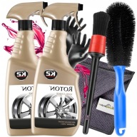 ZESTAW CZYSZCZĄCY ŚRODEK DO MYCIA FELG KÓŁ AUT KRWAWA FELGA 2x ŻEL K2 ROTON