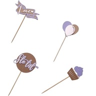 Zestaw topperów na tort- LOVE