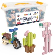KLOCKI KONSTRUKCYJNE KLOCKI MAŁYCH GENIUSZY 800 ELEMENTÓW PIKSELOWE ASKATO