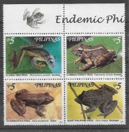 Filipiny xx M738 fauna żaby MNH VF