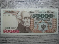 BANKNOT RP 50000 ZŁOTYCH 1993 ROK S. STASZIC UNC