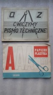 2 x PAPIEROPLASTYKA Komplet liter do wycinania + CWICZYMY PISMO TECHNICZNE