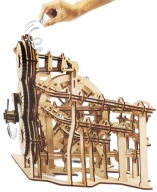 Puzzle 3D Drewniany Mechaniczny Ruchomy Model DIY Tor Kulkowy do Składania