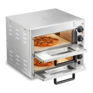 Vevor Piekarnik Do Pizzy Dwa poziomy 520x430x430MM Ze Stali Nierdzewnej
