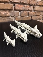 Smok 3D Ruchomy | Mały Elastyczny Smok z Kości Słoniowej