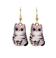 Kolczyki z kotem buraskiem