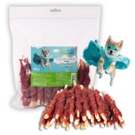 Gryzak AlleZoo Pałeczki owinięte kaczką 500 g przysmak do tresury