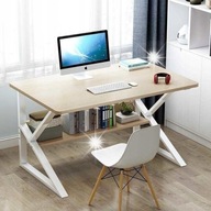 BIURKO KOMPUTEROWE, BIUROWE, DLA DZIECKA, WYGODNE Z PÓŁKĄ 80 x 40 cm, BIAŁE