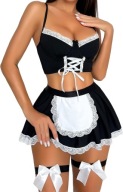 KOSTIUM SŁUŻĄCEJ POKOJÓWKI SEKSUALNA BIELIZNA COSPLAY DLA KOBIET STRÓJ M