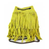 Vera Pelle torebka worek skóra naturalna żółty