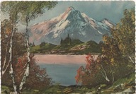 Pocztówka austriacka jezioro w górach Bergsee Alpy