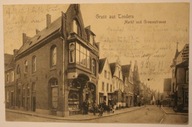 Gruss aus Tondern. Markt und Grossestrasse, HAMBURG, NIEMCY, STARA, 1909 r.