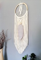 Łapacz snów długi Makrama piórka Boho dekoracja