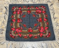 CHUSTKA SZAL DUŻA CHUSTA CHUSTKA W KWIATY LUDOWA FOLK