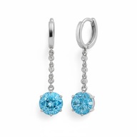 Kolczyki FF25 wiszące krótkie cyrkonie pr. sr. 925