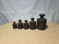 Stare odważniki handlowe - zestaw 0.5-5kg