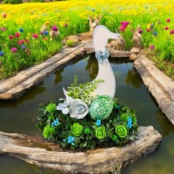 Stroik Wielkanocny z Gąską – Ręcznie Robiona Dekoracja Świąteczna