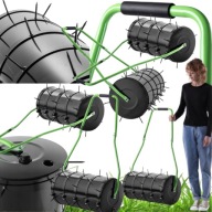 WALEC DO TRAWY OGRODOWY Z KOLCAMI 60 CM 48 L – UBIJAK I AERATOR 2W1