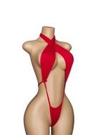 Carmen – seksowne czerwone body open halter, erotyczna bielizna S-L