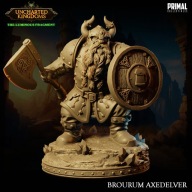 Dwarf Brourum Axedelver - UK - figurka RPG DnD D&D - druk 3D 14K