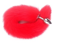 KOREK ANALNY Z DŁUGĄ CZERWONĄ LISIĄ KITĄ | 40 cm | OGON LISA