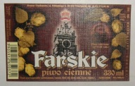 STARA ETYKIETA PIWO CIEMNE FARSKIE BROWAR CIECHANÓW