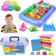 Piasek Kinetyczny 5kg Zestaw XXL Basen Foremki Piaskownica Magiczny Piasek