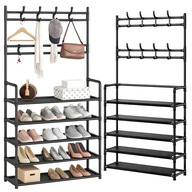 WIESZAK NA UBRANIA SZAFKA BUTY STOJĄCY STOJAK PODŁOGOWY 5 PÓŁEK SKŁADANY