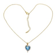 86918 Celebrytka 18K pozłacana 40+5 CM SAPPHIRE LIGHT Swarovski