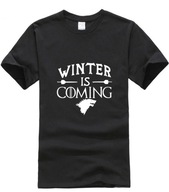 Gra o Tron Winter is Coming Koszulka Damska Czarna - M