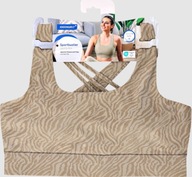 IDEENWELT biustonosz sportowy, Khaki, rozm. M