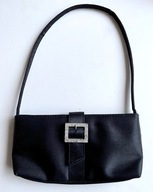 Mała satynowa torebka vintage 90s z ozdobną klamrą