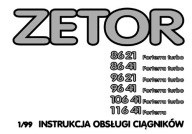 Zetor Forterra 8621, 8641...9641, 10641, 11641 - instrukcja obsługi PL