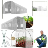 TUNEL FOLIOWY 10m2 OGRODOWY SZKLARNIA MOCNA KONSTRUKCJA OWOCE FOLIA 4X2,5M