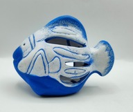 niebieska RYBA RYBKA śliczny ceramiczny świecznik