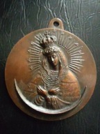 Stary polski ryngraf / plakieta patriotyczna- Matka Boska