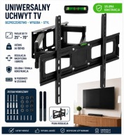 Super Mocny Uchwyt do Telewizora Obrotowy Wieszak TV 25-70 cali Uniwersalny
