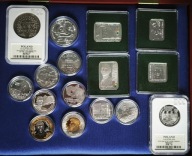 Monety NBP 2009 komplet kolekcja zestaw srebro inwestycja stan menniczy