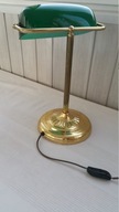 Lampa bankierska biurowa zielona oryginalna XX w