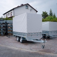 Przyczepka Samochodowa ZASŁAW 300x150 TANDEM z plandeką i stelażem 185cm