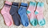 5x SKARPETKI W PASKI 38-41 SKARPETY W PASECZKI paskami ombre vintage retro