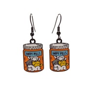 Kolczyki z kotami w słoiku, wesołe tabletki