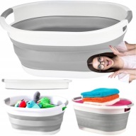 MISKA SKŁADANA DUŻA SILIKONOWA KOSZ NA PRANIE SKŁADANY WANIENKA OKRĄGŁA 25L
