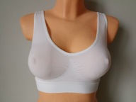 Śliczna bielizna biały elastyczny top Grobe/size 40/42