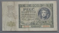 5 złotych z 1941 roku seria AF , GENERALNA GUBERNIA ,