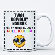 KUBEK WŁASNE ZDJĘCIE LOGO NADRUK TEKST NA PREZENT UPOMINEK IMIĘ OKAZJA