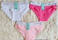 3x MAJTKI MAJTECZKI FIGI DAMSKIE 3-PAK CRAZY NAPIS wygodne dopasowane miłe