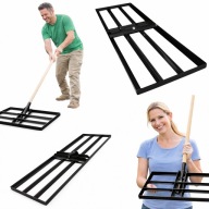 RĘCZNY NIWELATOR DO TERENU TRWAWNIKA GRABIE DO OGRODU 90 CM CZARNY